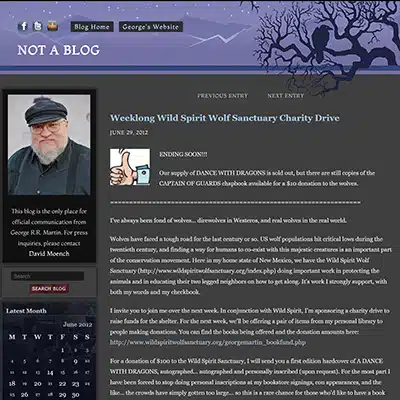 George R.R. Martin Charity