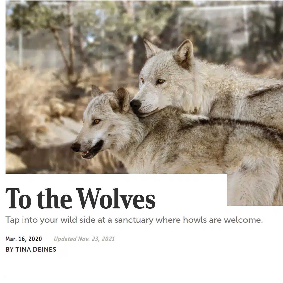 New Mexico Magazine To the Wolves